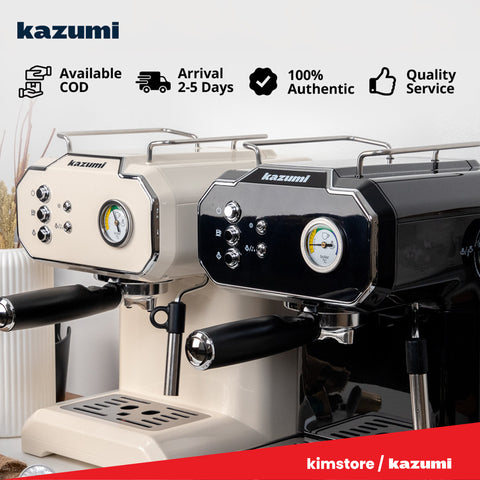 Kazumi KZ-801 BrewMaster 1.8L Retro Espresso Machine with Milk Frother