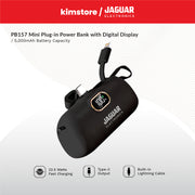 jaguar electronics pb157 5000mah 22.5w fast charging mini plug in power bank type c black