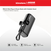 jaguar electronics pb152 mini plug in power bank with digital display 5000mah lightning black
