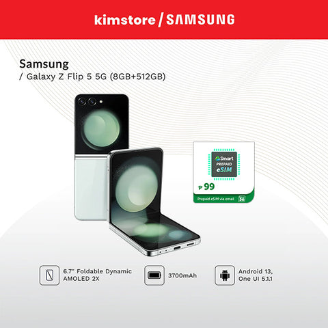 SAMSUNG Galaxy Z Flip 5 5G w/ Smart 5G eSIM