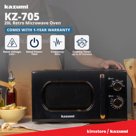 Kazumi KZ-705 20L Retro Microwave Oven