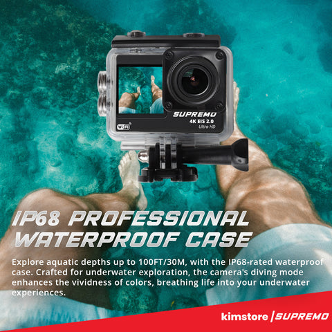 Supremo Ace 4K Dual Display Waterproof Action Camera
