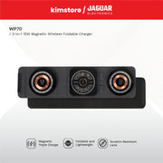 jaguar electronics wp70 3 in 1 15w magnetic wireless foldable charger black