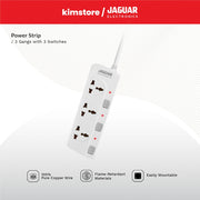 [Open Box] [C] Jaguar Electronics PS-33GS Power Strip 3-Gang with 3 Switches