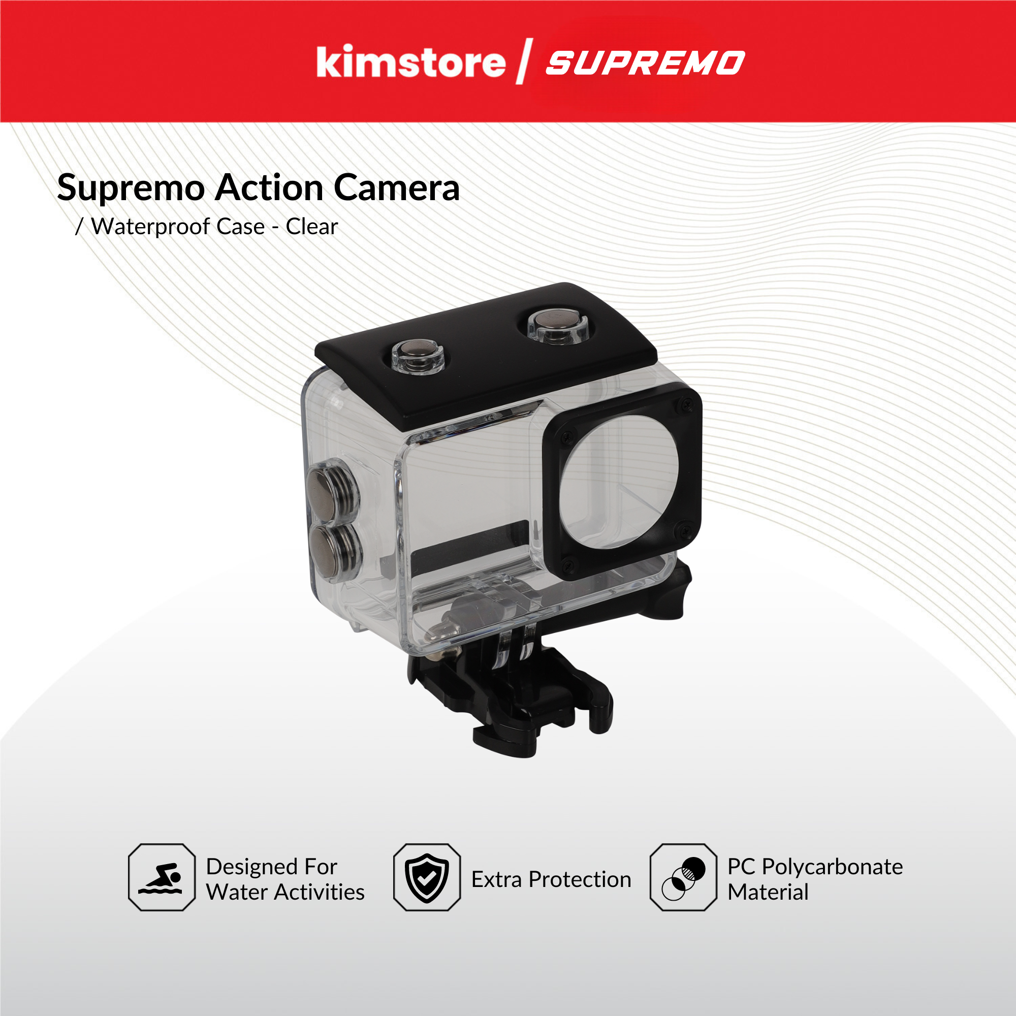 Supremo Ace, Air, Premiere, Peak, Summit WaterProof Case - Clear