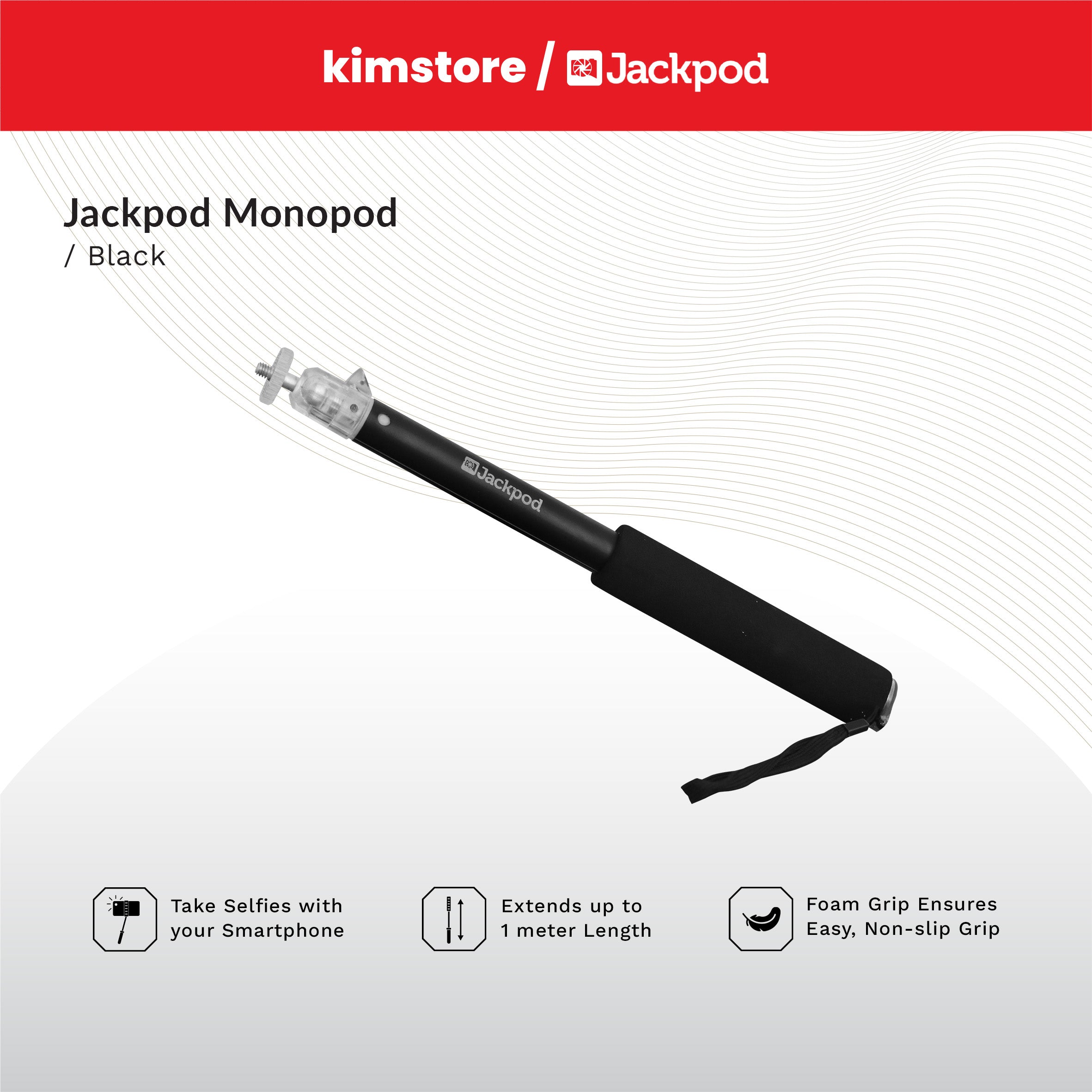 [Open Box] [B] Jackpod Monopod Black