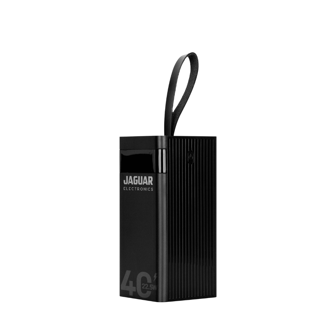 jaguar electronics pb401 40000mah qc3.0 + pd digital display power bank 22.5w black