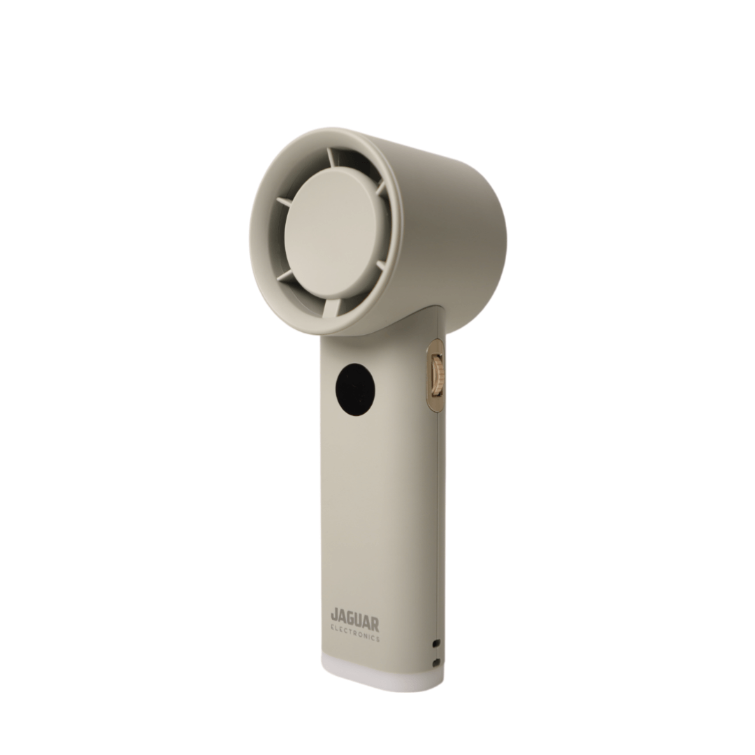 jaguar electronics pf01 handheld fan with led light   green