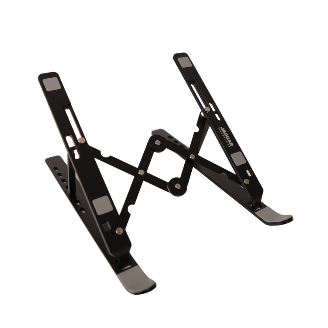 jaguar electronics pr20 aluminum alloy adjustable laptop stand black