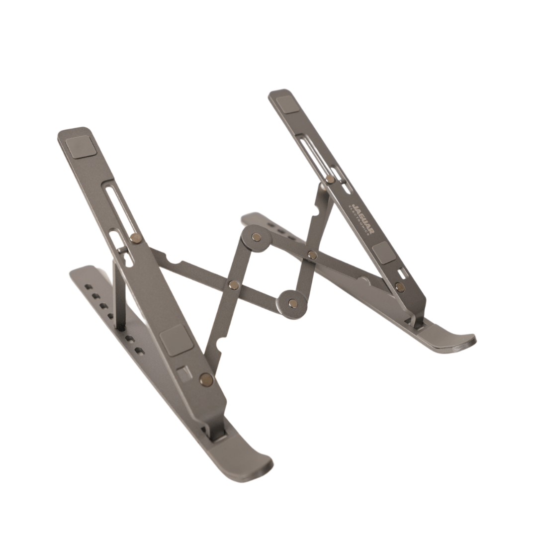 jaguar electronics pr20 aluminum alloy adjustable laptop stand grey