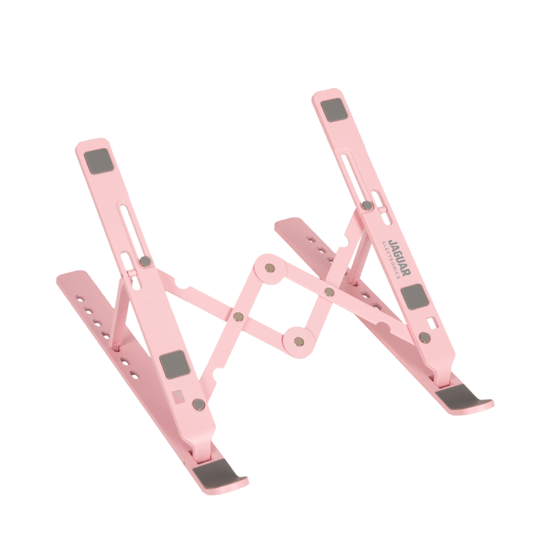 jaguar electronics pr20 aluminum alloy adjustable laptop stand pink