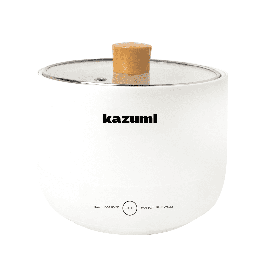 [bundle] kazumi kz 310 1.8l multifunctional non stick electric cooker white + kazumi beverage warmer justice league