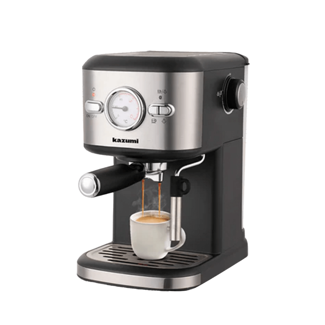 kazumi kz 802 brewmaster 1.25l espresso machine with milk frother black