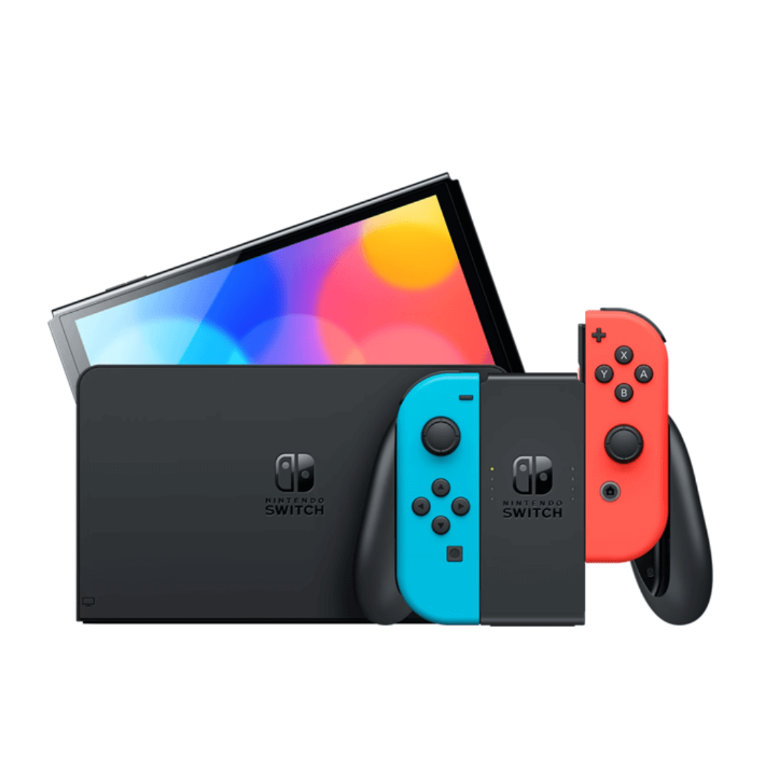 nintendo switch oled 64gb red/blue
