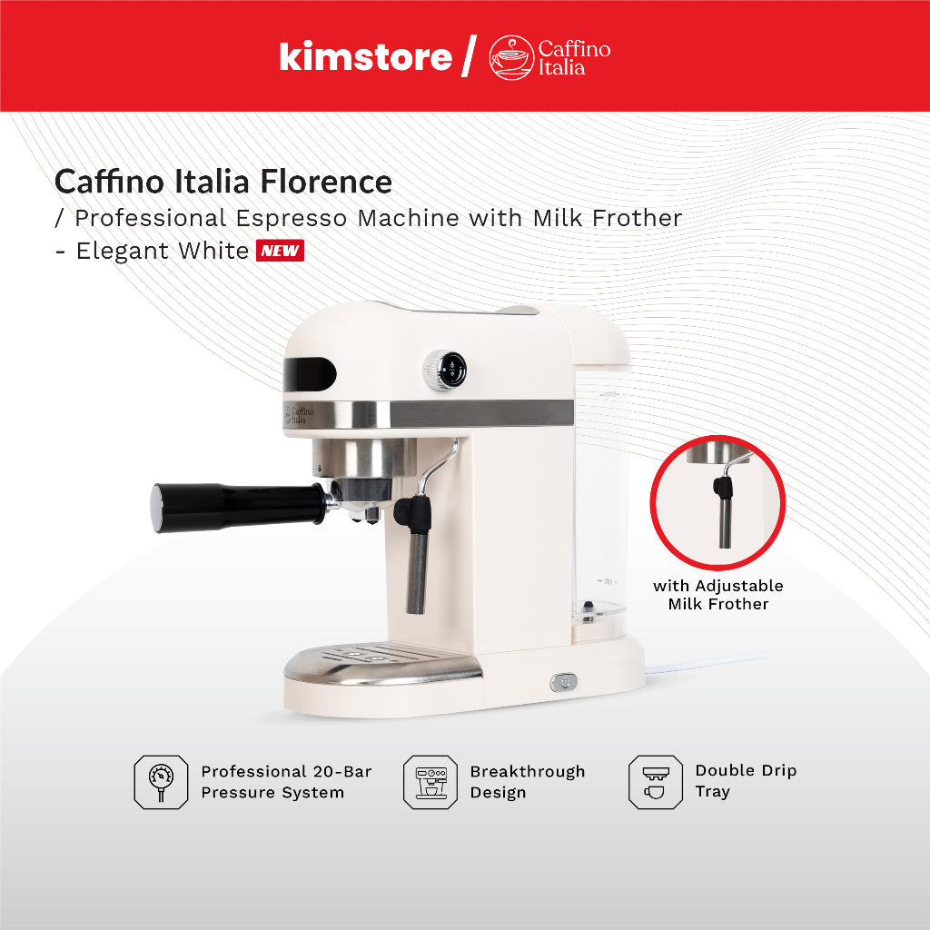 [Open Box] [C] Caffino Italia Florence Professional Espresso Machine with Milk Frother