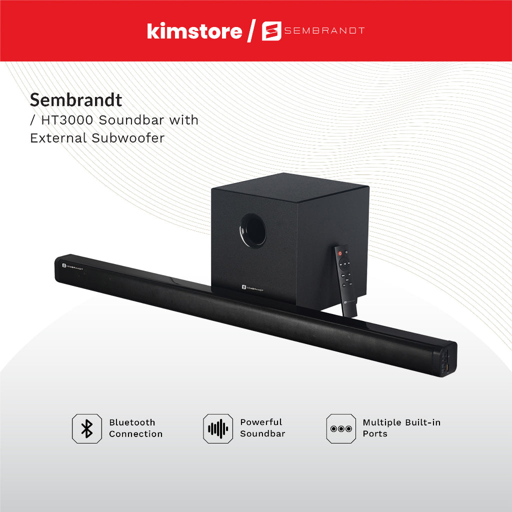 sembrandt ht3000 soundbar + subwoofer
