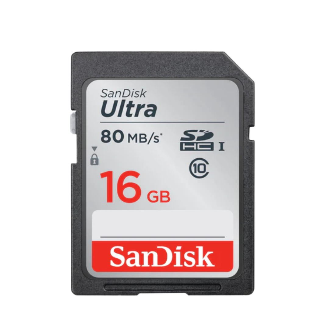 SanDisk Ultra SDHC, SDUNC 16GB, C10, UHS-I, 80MB/s R, 4x6,10Y