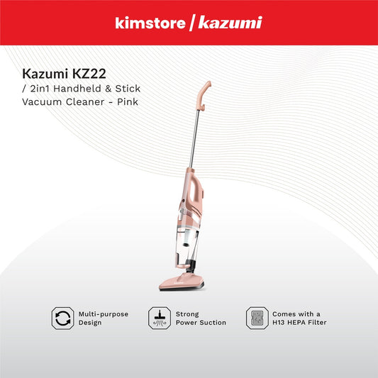 Kazumi KZ22 2-in-1 Handheld & Stick Vacuum Cleaner Lightweight Strong Suction for Dirt Fur