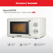 [Open Box] [B] Kazumi KZ-702 20L Retro Microwave Oven - Rose Pink