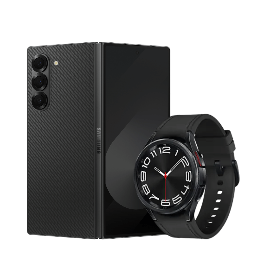 with freebie samsung galaxy z fold 6 12gb 256gb crafted black samsung galaxy watch 6 classic bluetooth 43mm black