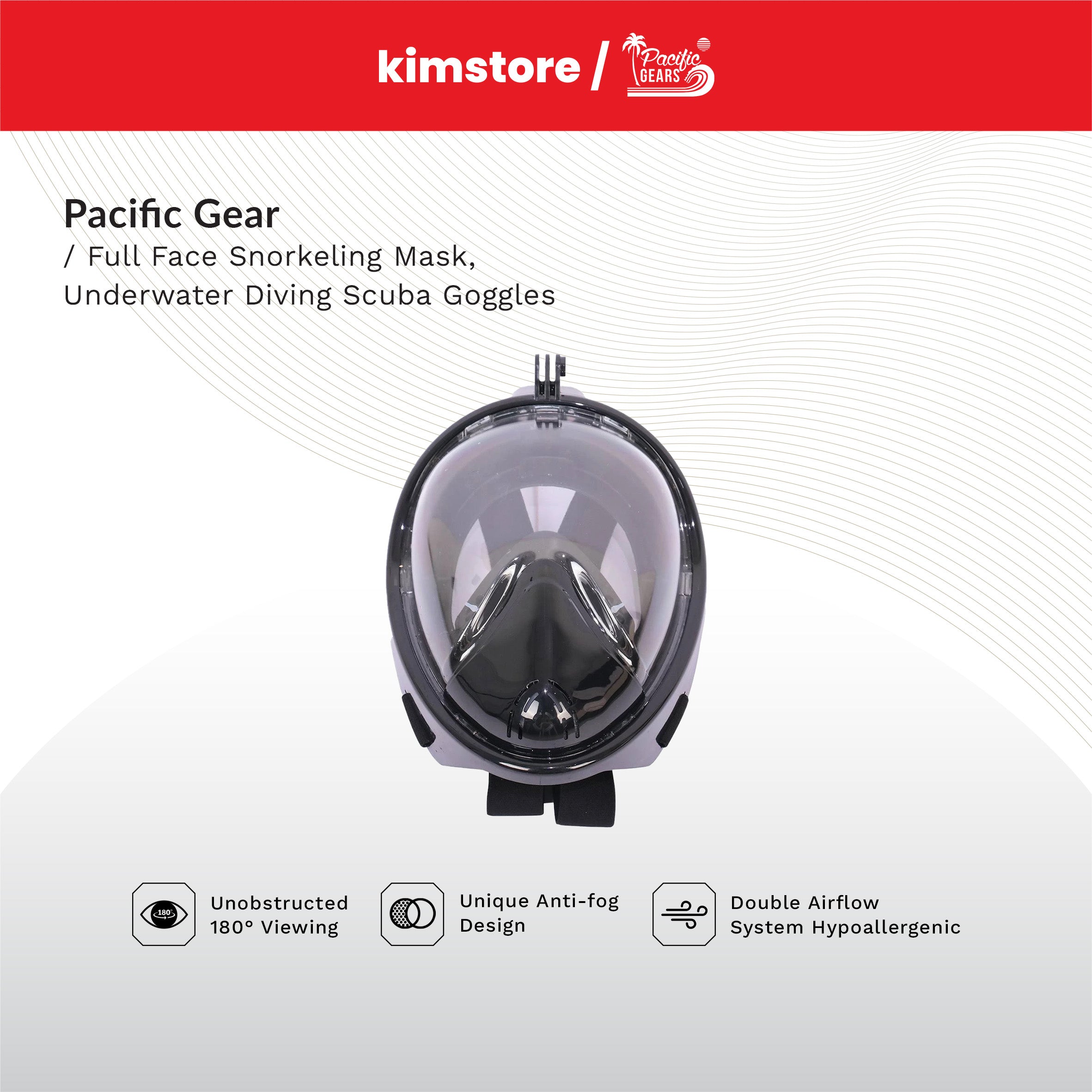PACIFIC GEARS Full Face Snorkeling Mask