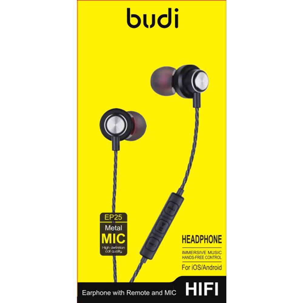 BUDI EP25 Remote Earphones with Mic