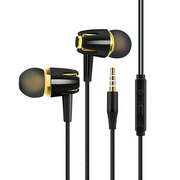 proton pulse wired earphones 3.5mm with mic b20 black/gold