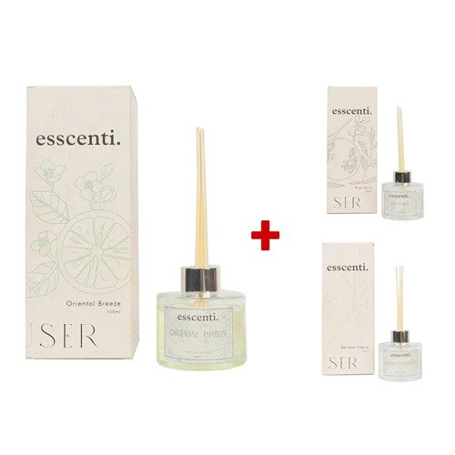 Esscenti 100ml Reed Diffuser 3's (Spirit/Bamboo/Oriental)