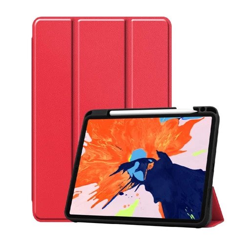 TechCore For 12.9" iPad Pro 2020/2018 TriFold Stand Leather Smart Case Pen Slot