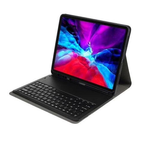 TECHCORE For 12.9" iPad Pro 2020/2018 Wireless Bluetooth Keyboard Lther Stand Shell Case