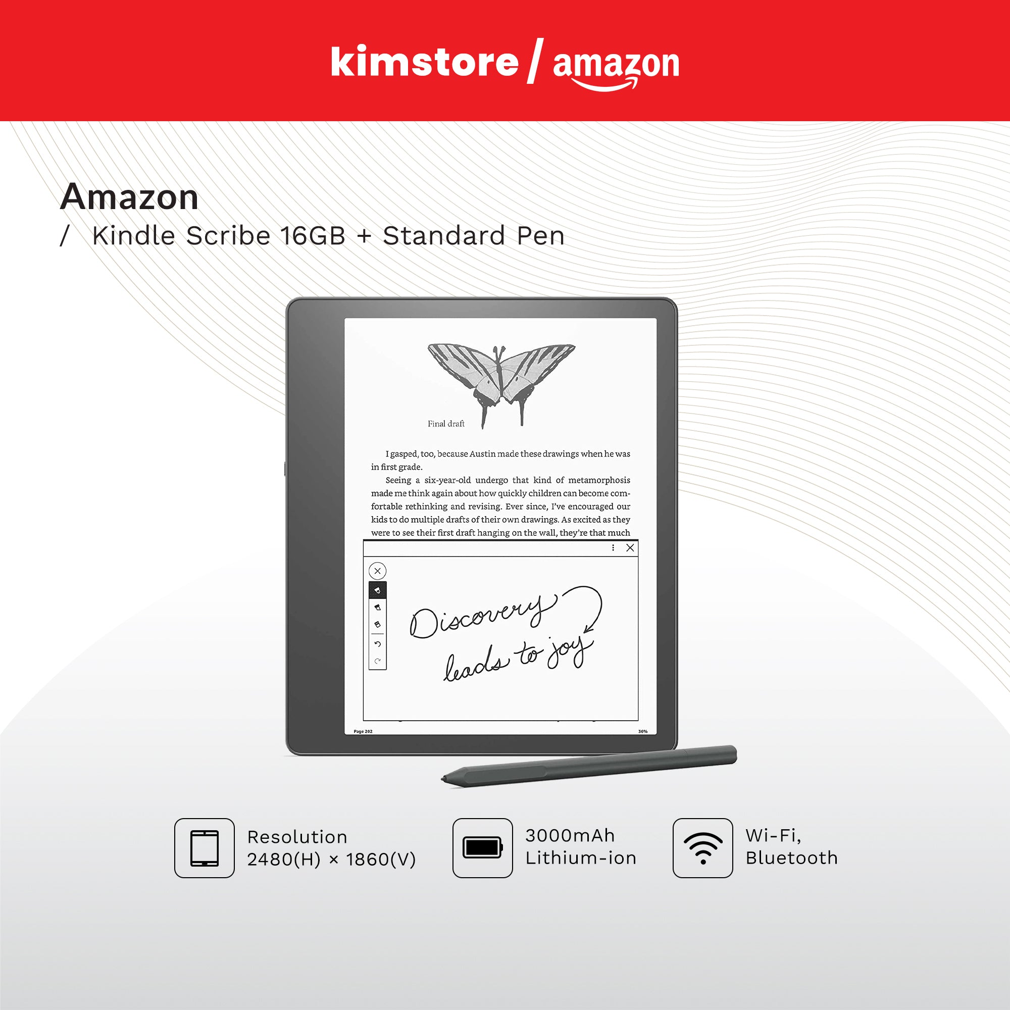 AMAZON Kindle Scribe + Standard Pen