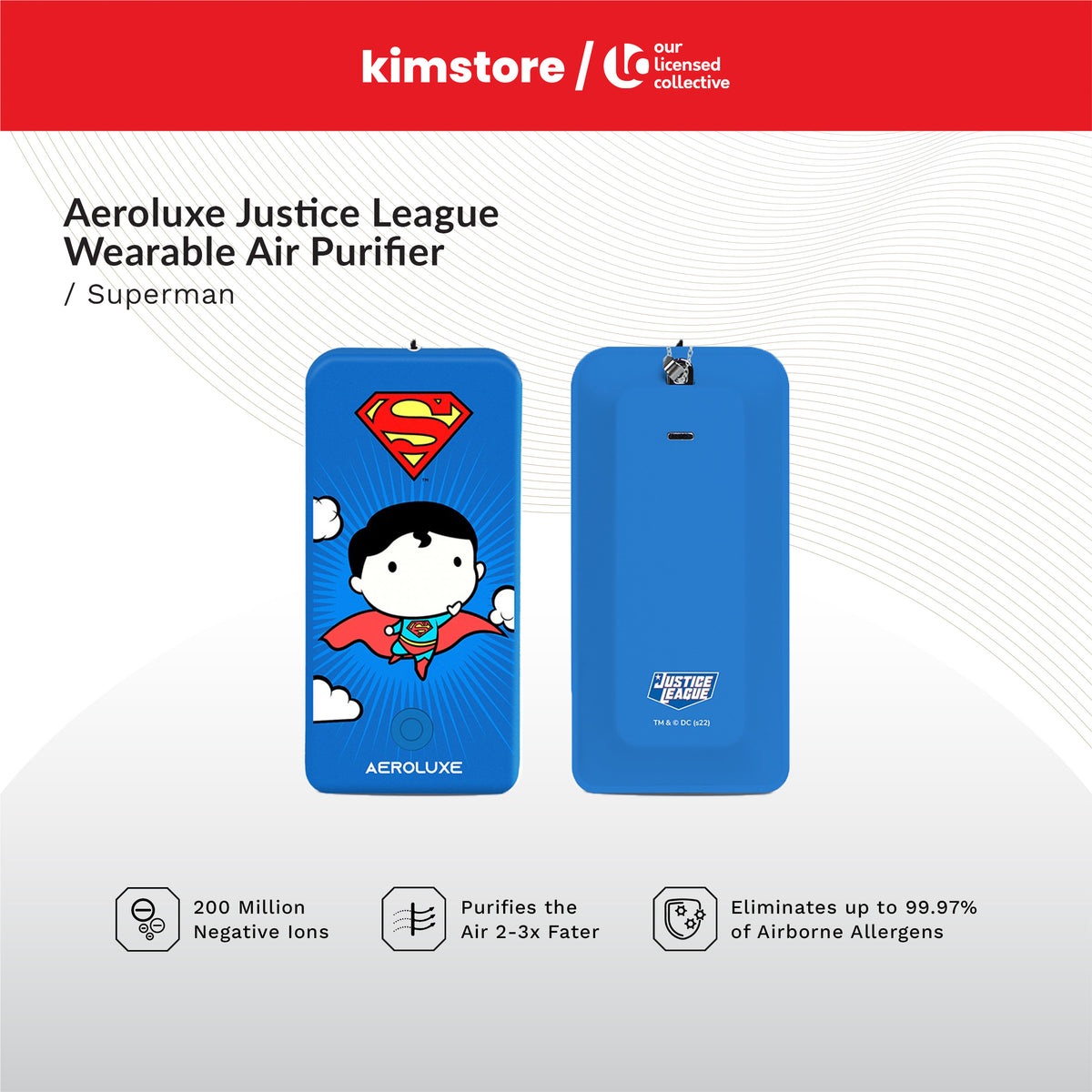 AEROLUXE Justice League PuriMax Wearable Air Purifier