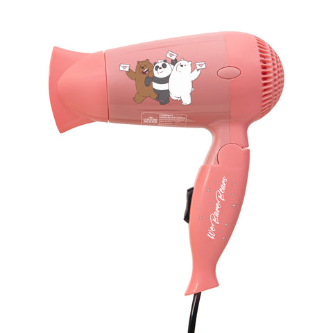 WE BARE BEARS Compact Hair Blow Dryer & Foldable Handle
