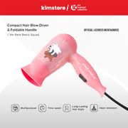 we bare bears compact hair blow dryer & foldable handle bear squad