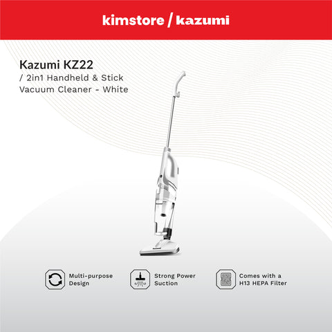 KAZUMI KZ22 2-in-1 Handheld & Stick Vacuum Cleaner