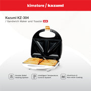 kazumi kz 304 sandwich maker and toaster white