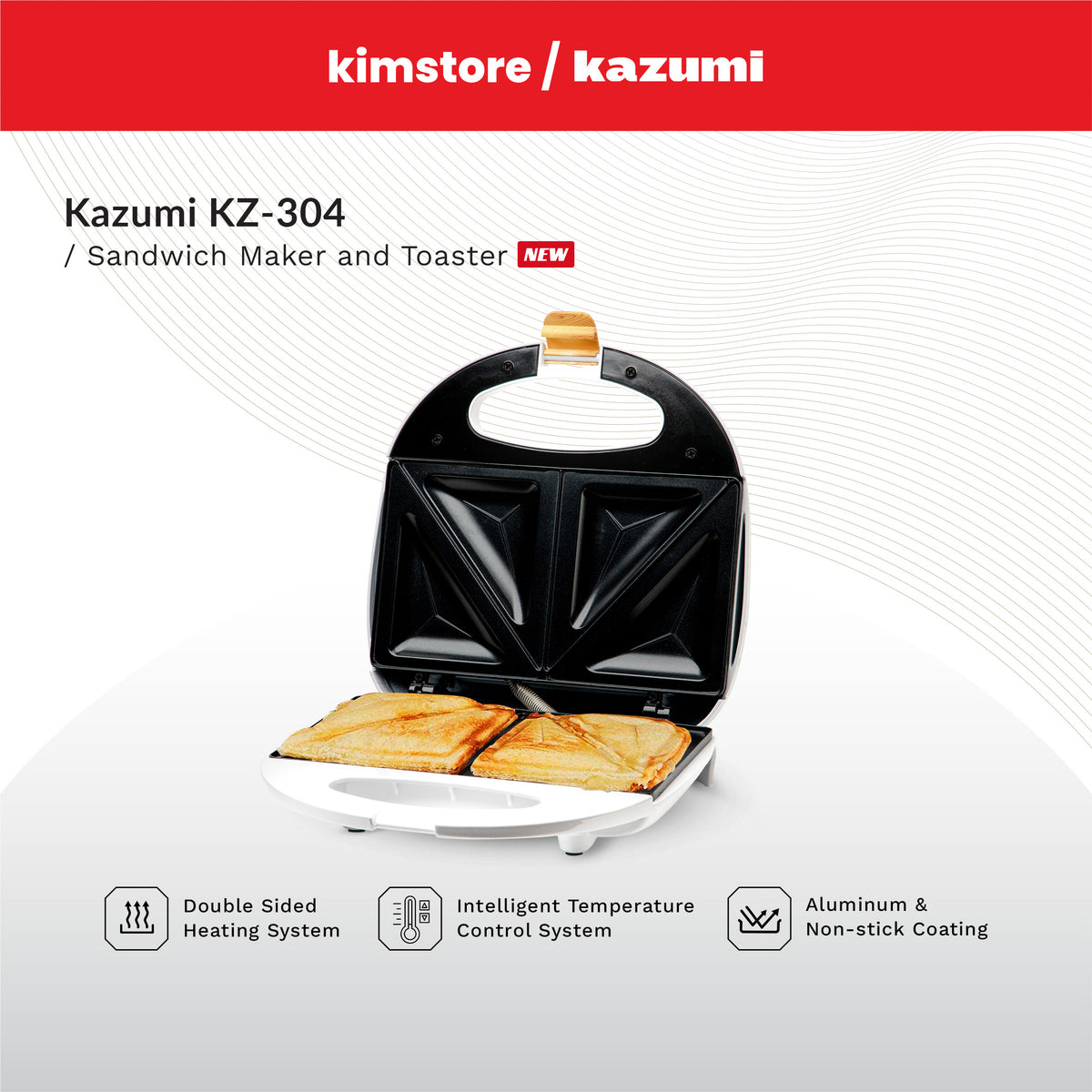 KAZUMI KZ-304 Sandwich Maker and Toaster