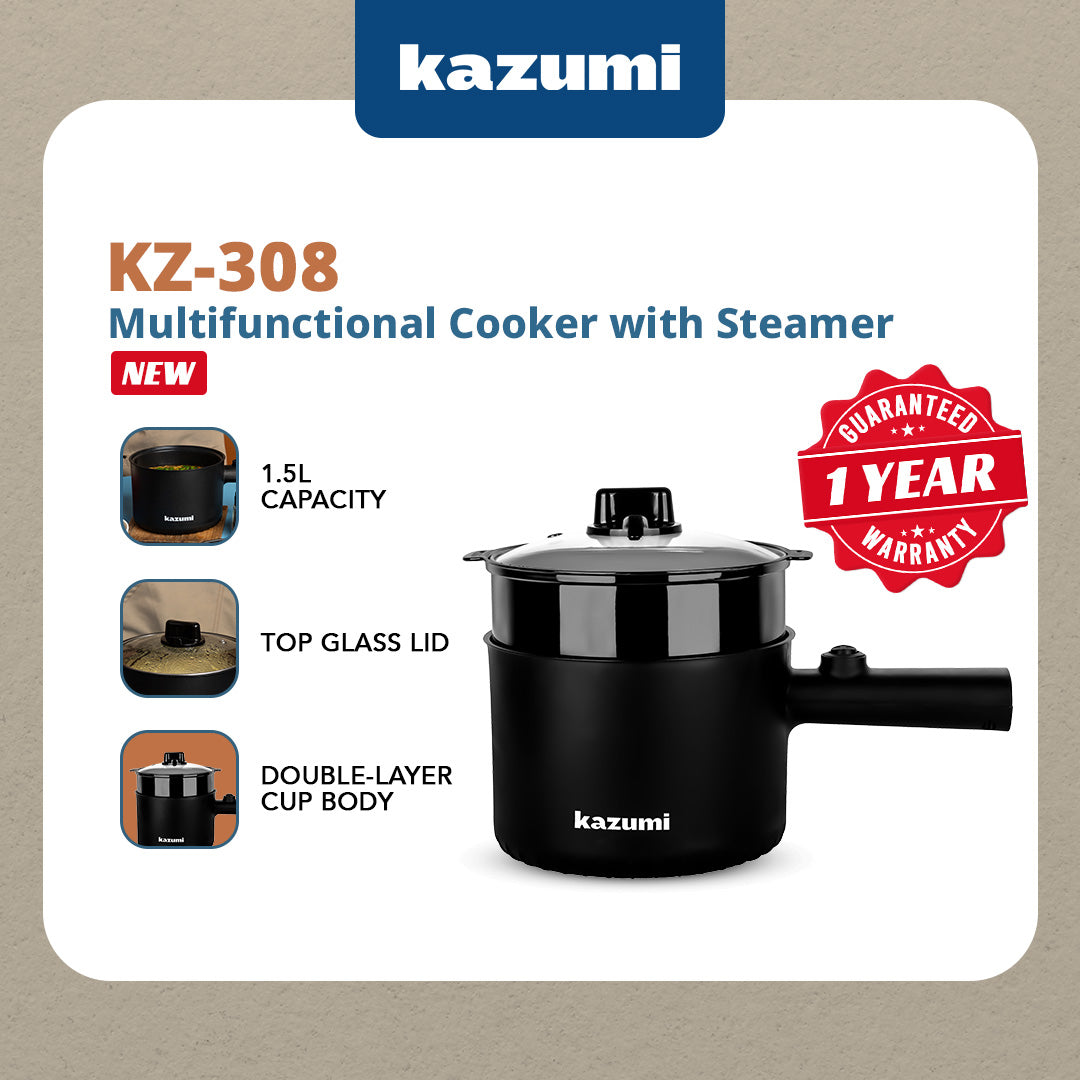 Kazumi KZ-308 1.5L Multifunctional Cooker with Steamer