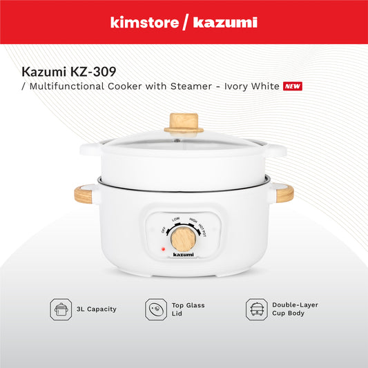 Kazumi KZ-309 3.0L Multifunctional Non-Stick Electric Cooker with Steamer