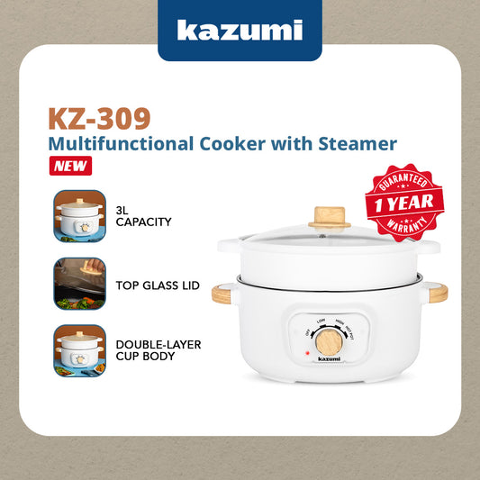 Kazumi KZ-309 3.0L Multifunctional Non-Stick Electric Cooker with Steamer