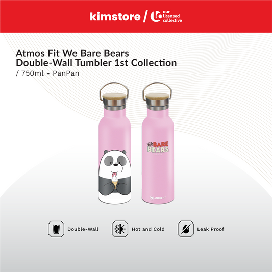 Atmos Fit 750ml We Bare Bears Double-Wall Tumbler 1st Collection