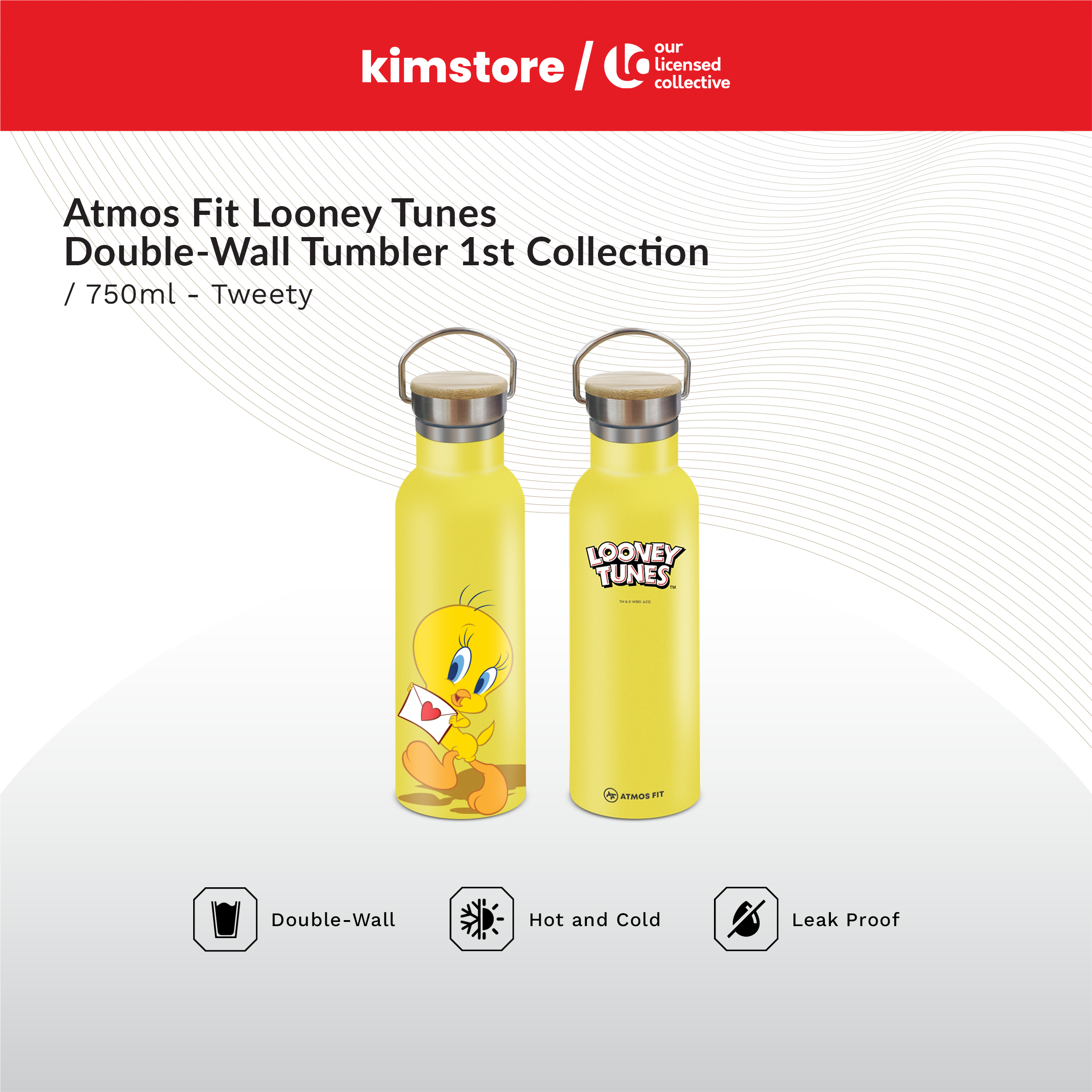 Atmos Fit 750ml Looney Tunes Double-Wall Tumbler 1st Collection
