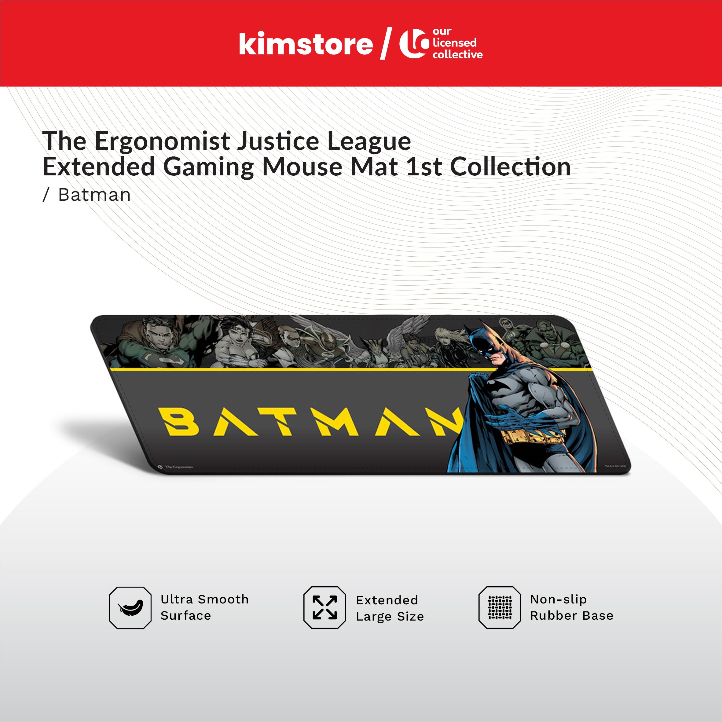 JUSTICE LEAGUE Extended Gaming Mouse Mat: 1st Collection