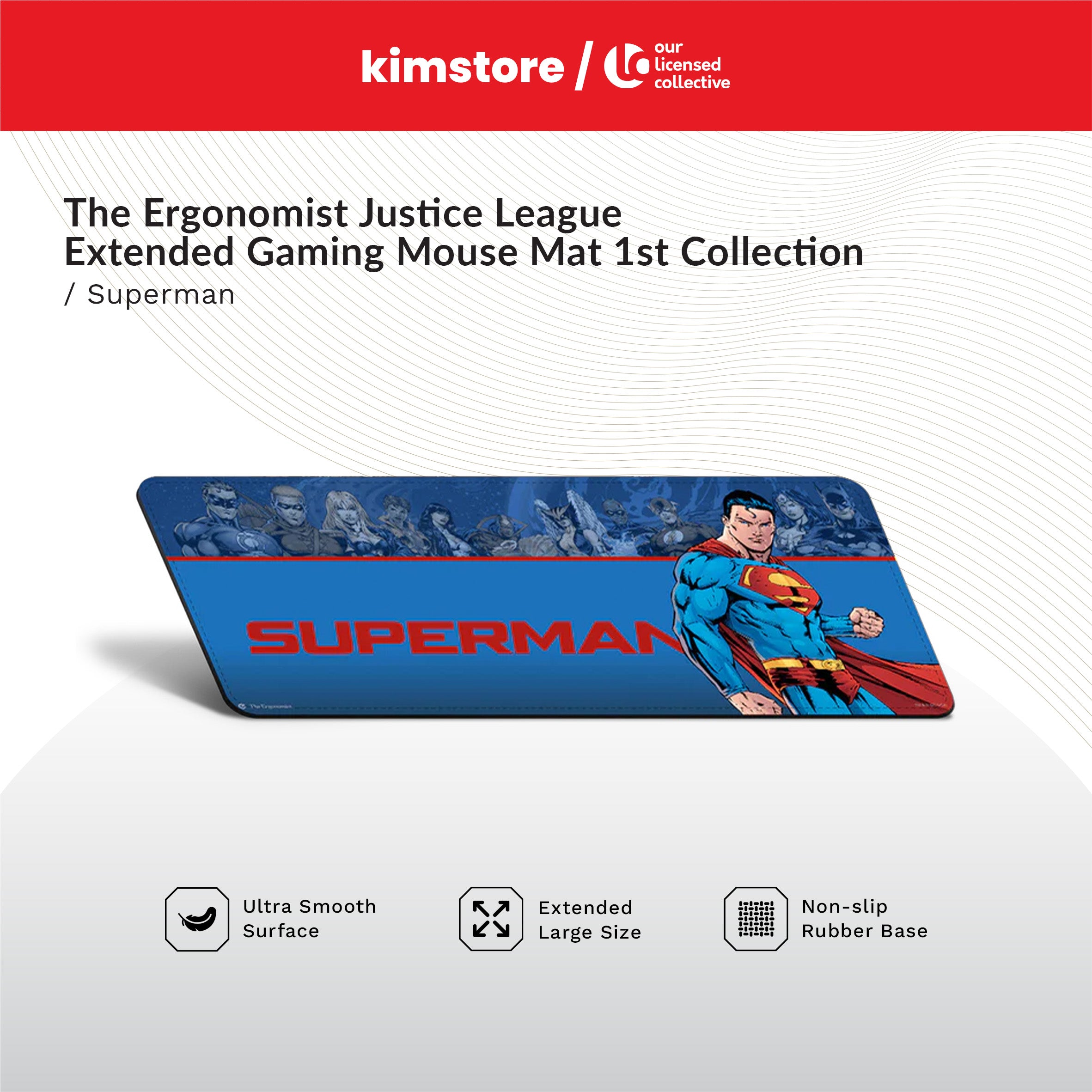 JUSTICE LEAGUE Extended Gaming Mouse Mat: 1st Collection