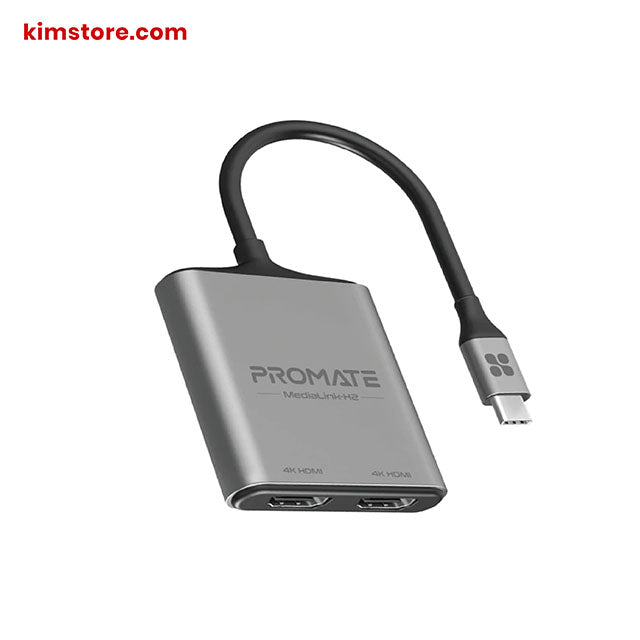 promate medialink-h2 - usb-c to dual hdmi adapter