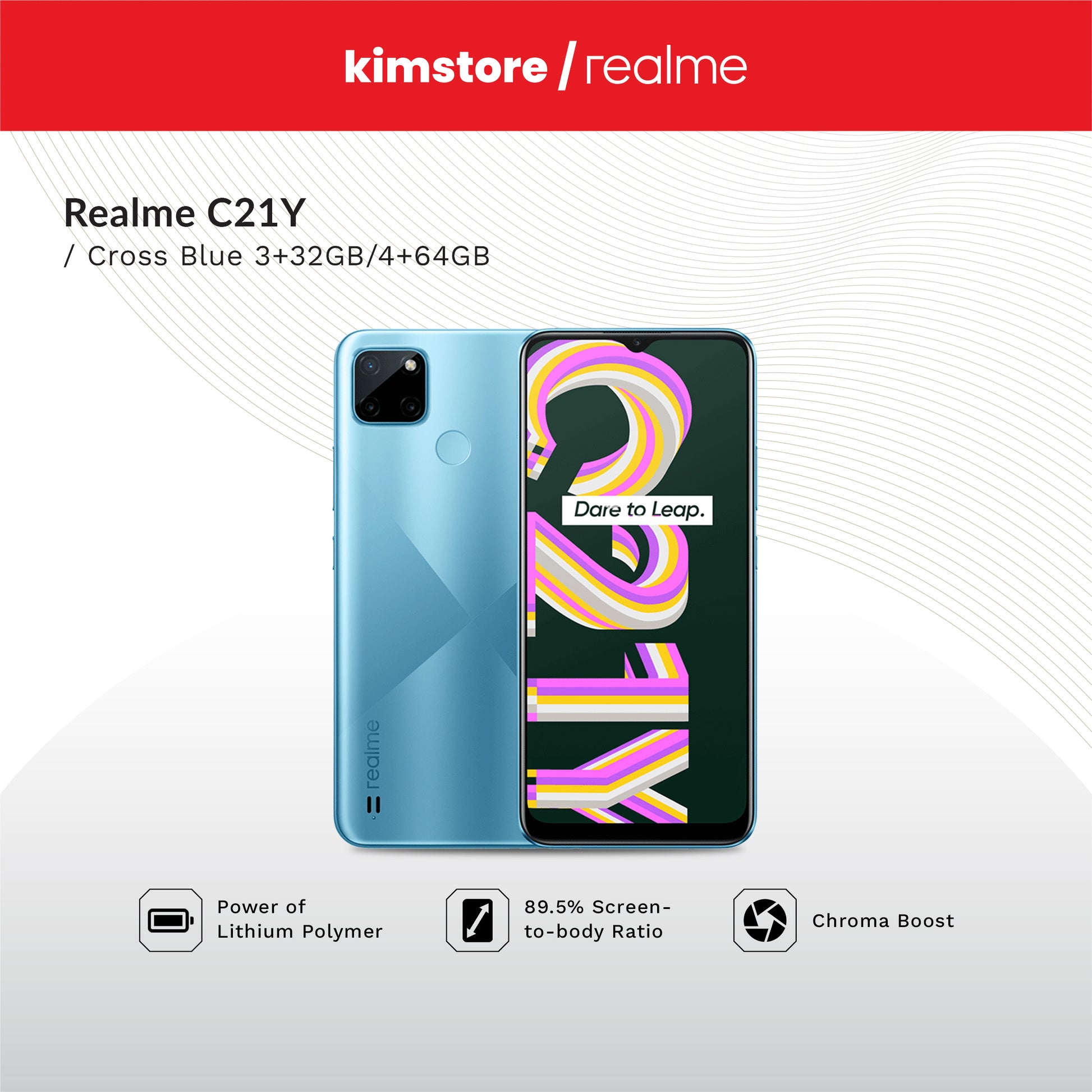 realme c21y 4gb64gb blue