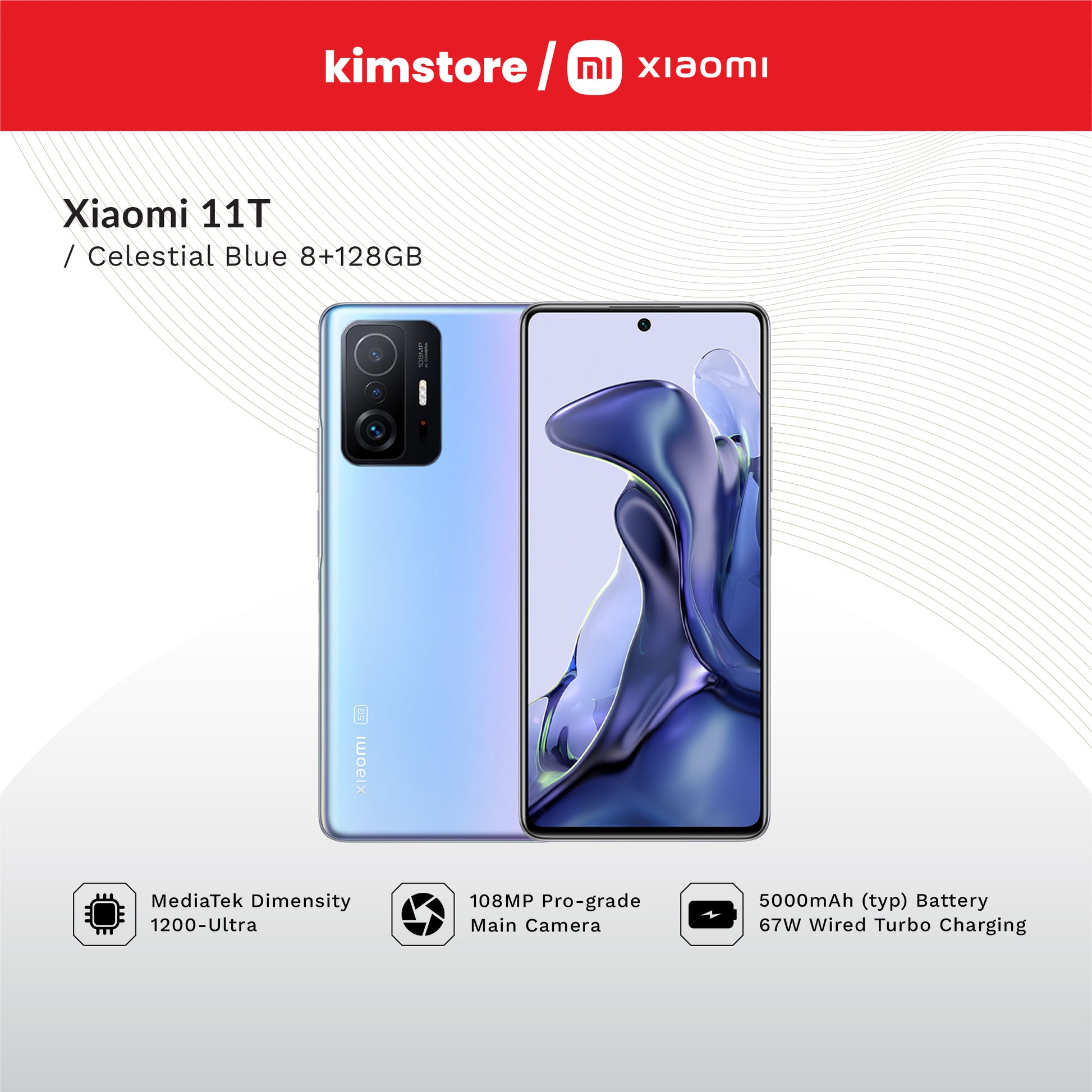 xiaomi 11t 8gb256gb celestial blue