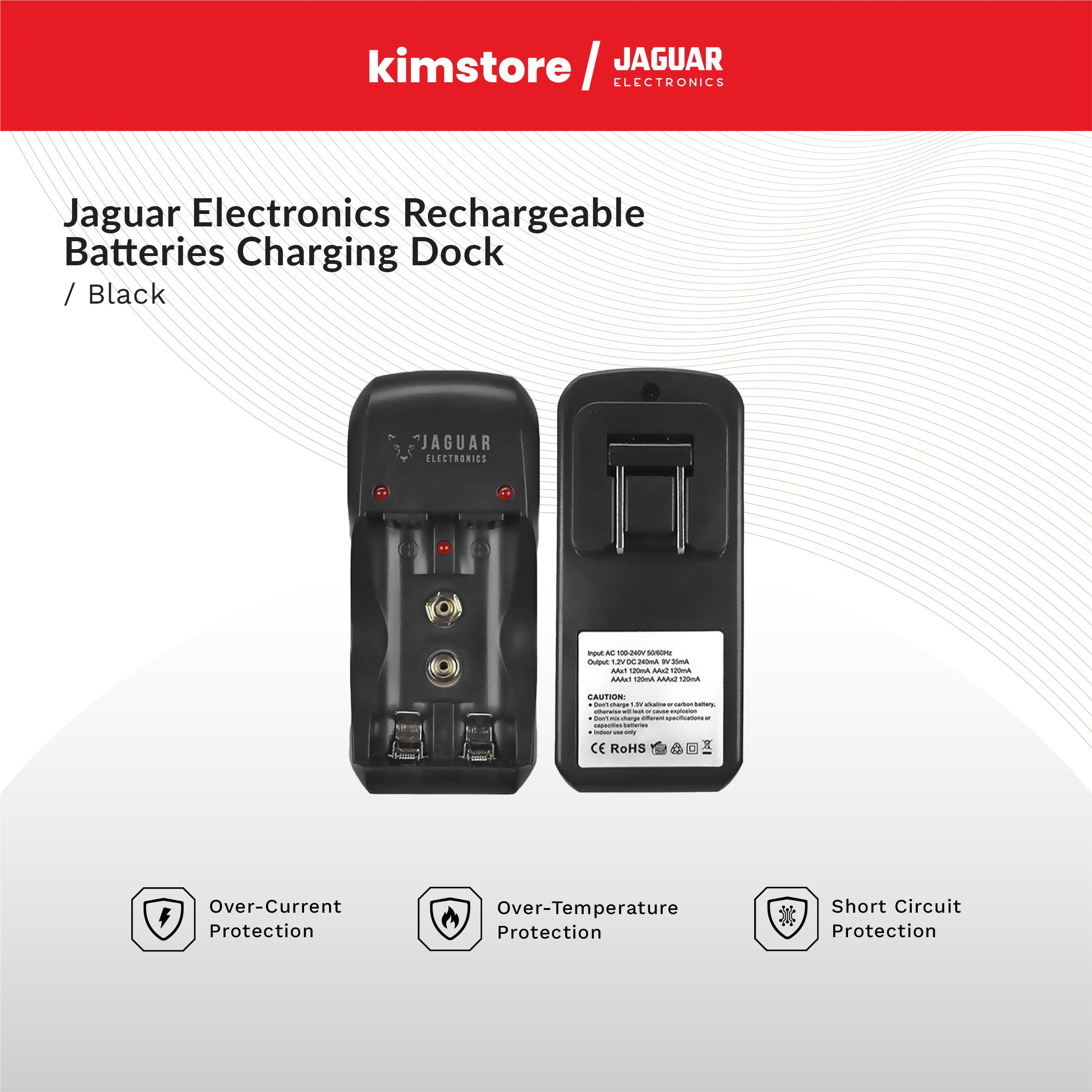 JAGUAR Electronics Rechargeable Batteries Charging Dock