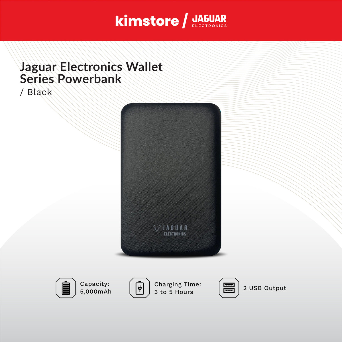 JAGUAR Wallet Series Powerbank 5,000 mAh