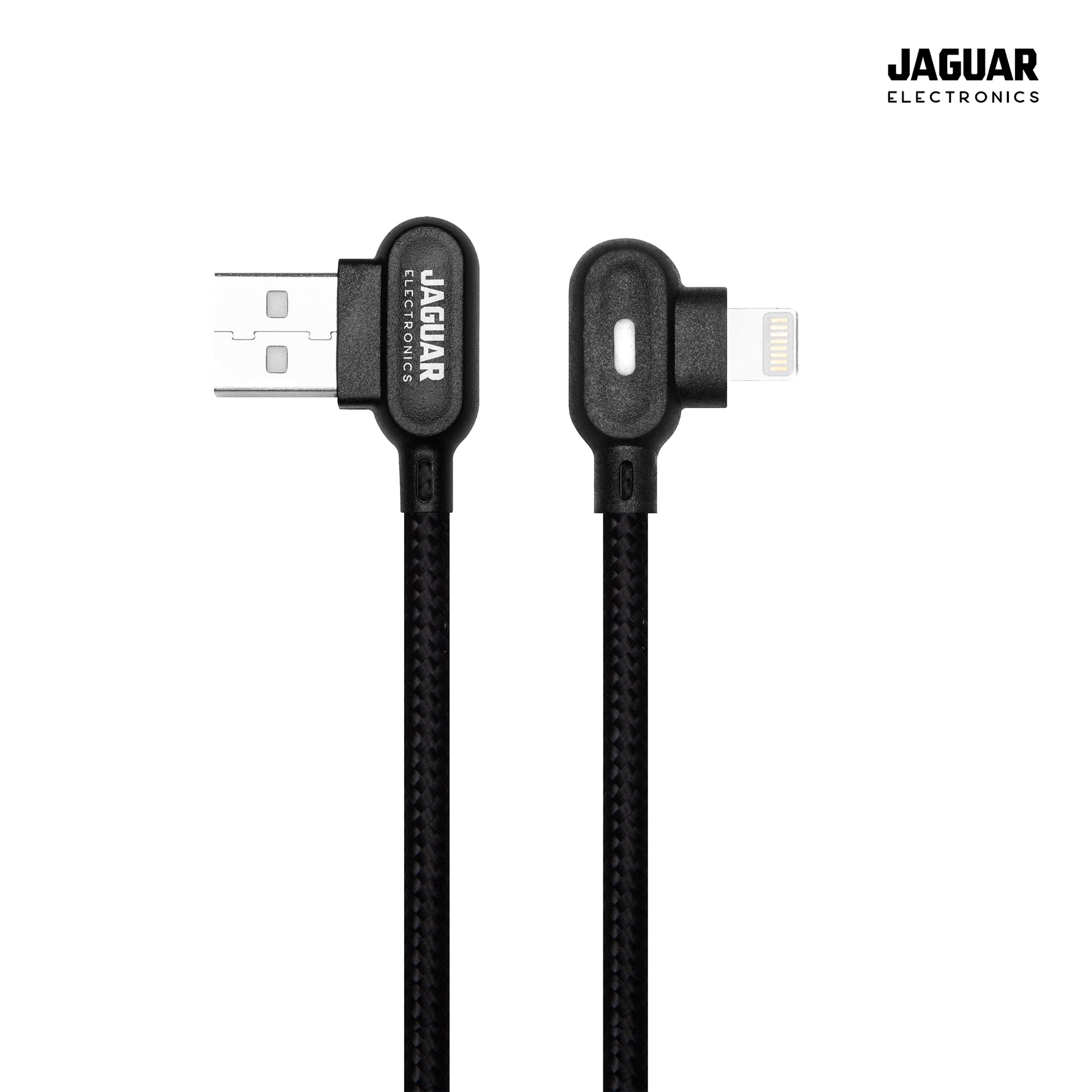 jaguar electronics cg82 3.0a 0.5 meter fast charging data 90 degree cable lightning black